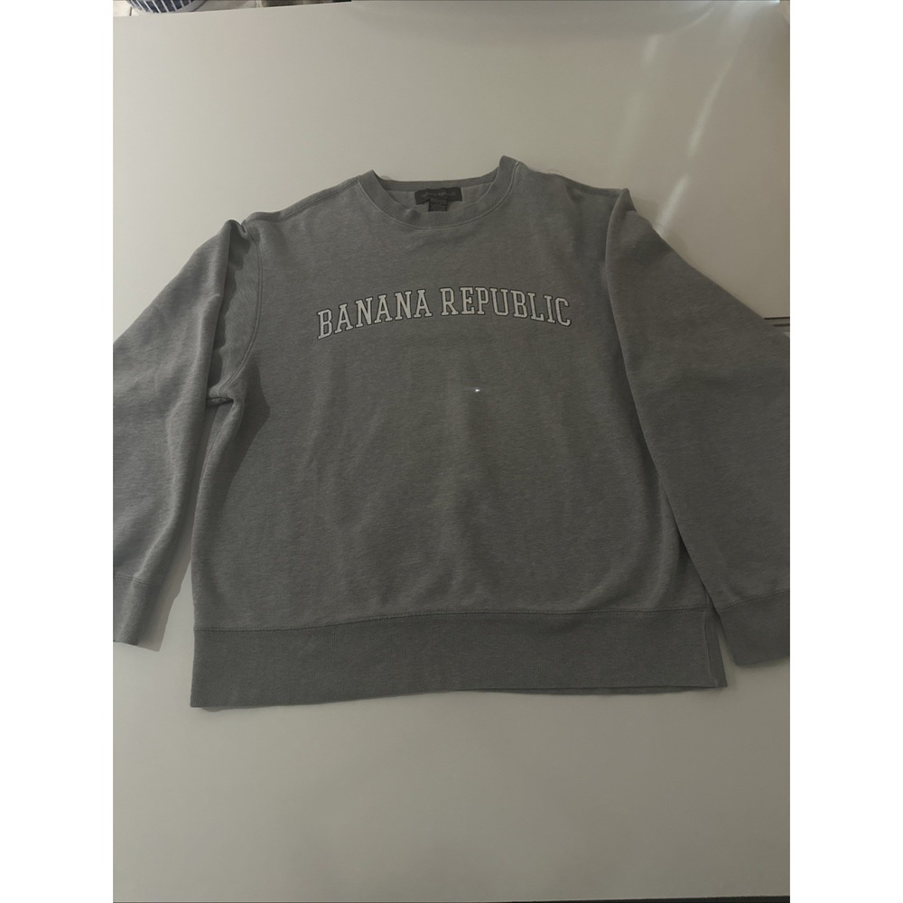 Banana Republic Light Gray Long Sleeve Women's Sweatshirt SIZE LARGE